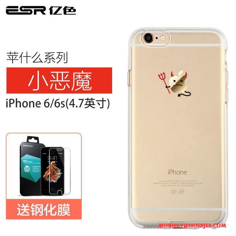 iPhone 6/6s All Inclusive Anti-fall Doorzichtig Hoesje Telefoon Siliconen Bescherming Spotprent