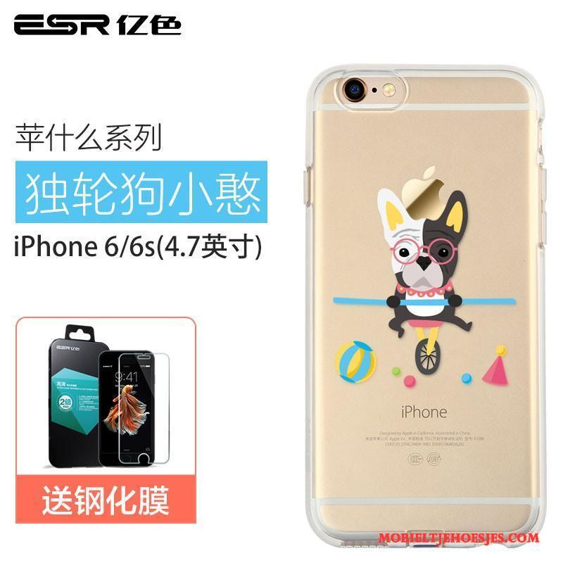 iPhone 6/6s All Inclusive Anti-fall Doorzichtig Hoesje Telefoon Siliconen Bescherming Spotprent