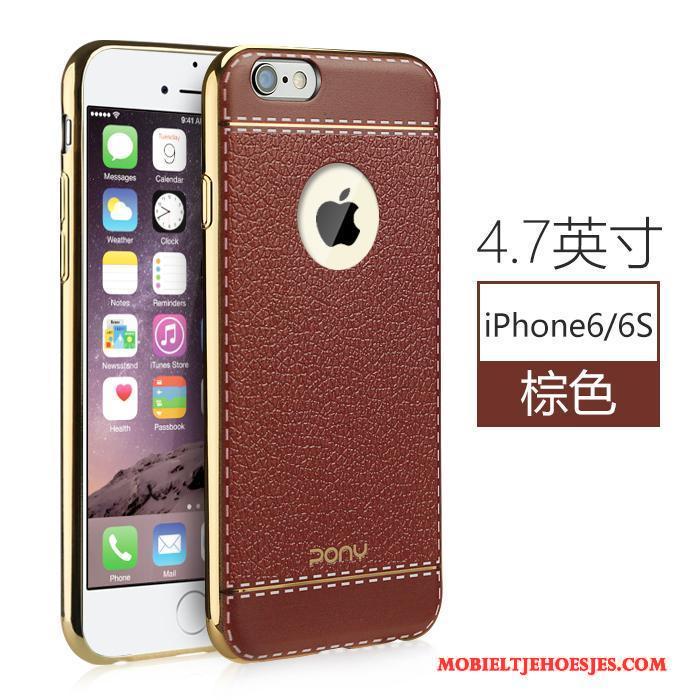 iPhone 6/6s All Inclusive Hoesje Telefoon Trend Anti-fall Leren Etui Nieuw Siliconen