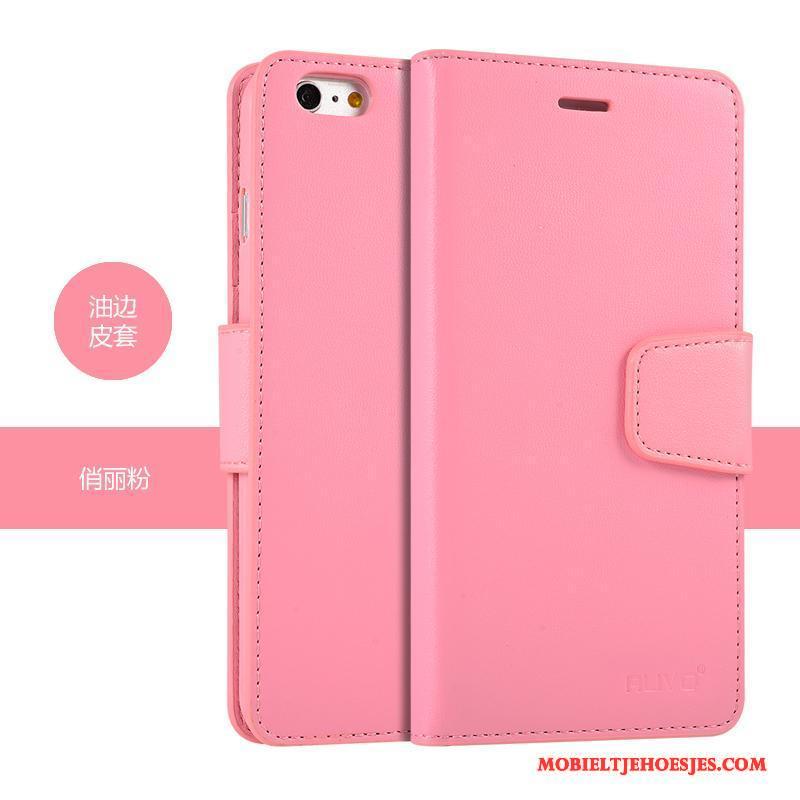 iPhone 6/6s Anti-fall Hoesje Telefoon Zacht Siliconen Leren Etui Purper Bescherming