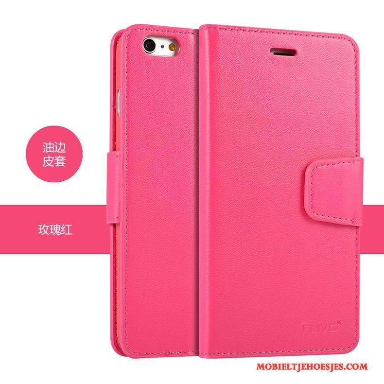 iPhone 6/6s Anti-fall Hoesje Telefoon Zacht Siliconen Leren Etui Purper Bescherming