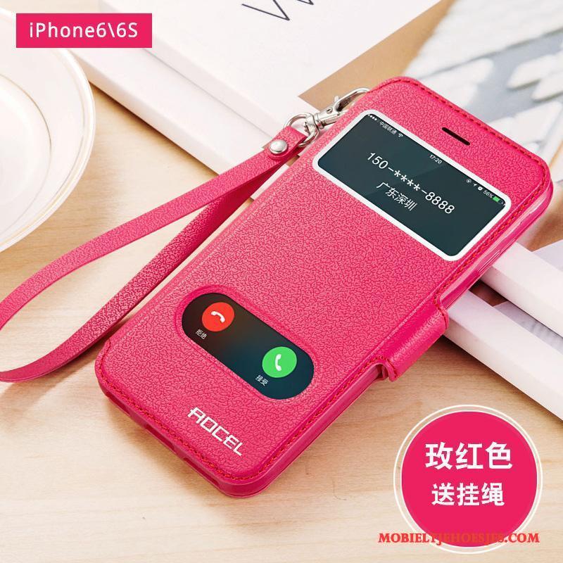 iPhone 6/6s Bescherming Anti-fall Leren Etui Hoesje Telefoon Folio Siliconen All Inclusive