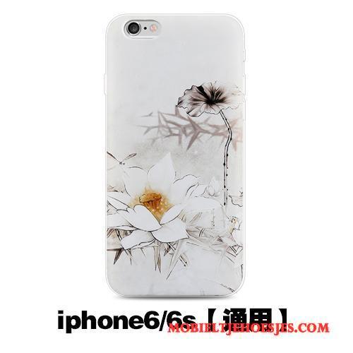 iPhone 6/6s Bescherming Hoesje Telefoon Anti-fall Scheppend Chinese Stijl Zwart Wit