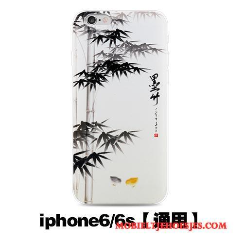 iPhone 6/6s Bescherming Hoesje Telefoon Anti-fall Scheppend Chinese Stijl Zwart Wit