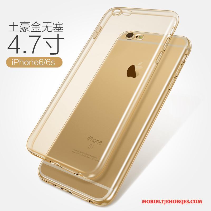 iPhone 6/6s Bescherming Roze Hoes Siliconen Hoesje Telefoon Zacht Doorzichtig