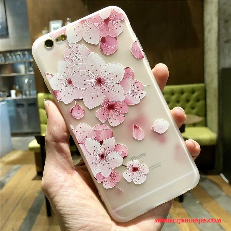 iPhone 6/6s Bescherming Roze Siliconen Hoesje Telefoon All Inclusive