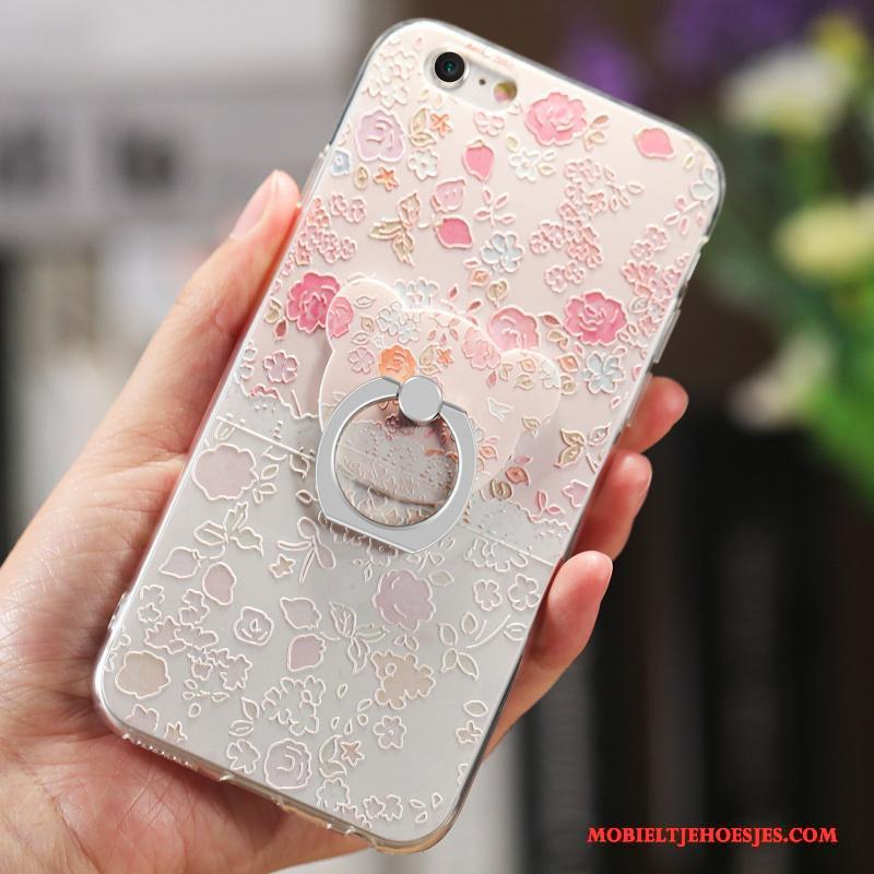 iPhone 6/6s Bloemen Zacht Hanger Bescherming Net Red Hoesje Reliëf