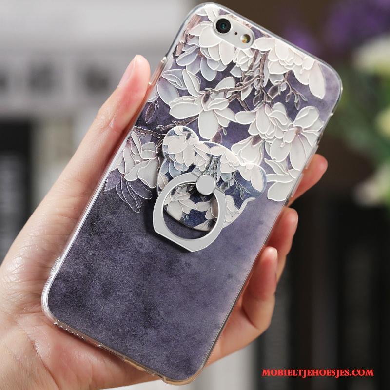 iPhone 6/6s Bloemen Zacht Hanger Bescherming Net Red Hoesje Reliëf