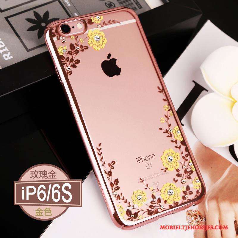 iPhone 6/6s Goud Hoesje Telefoon Rose Goud Hard Nieuw All Inclusive Met Strass