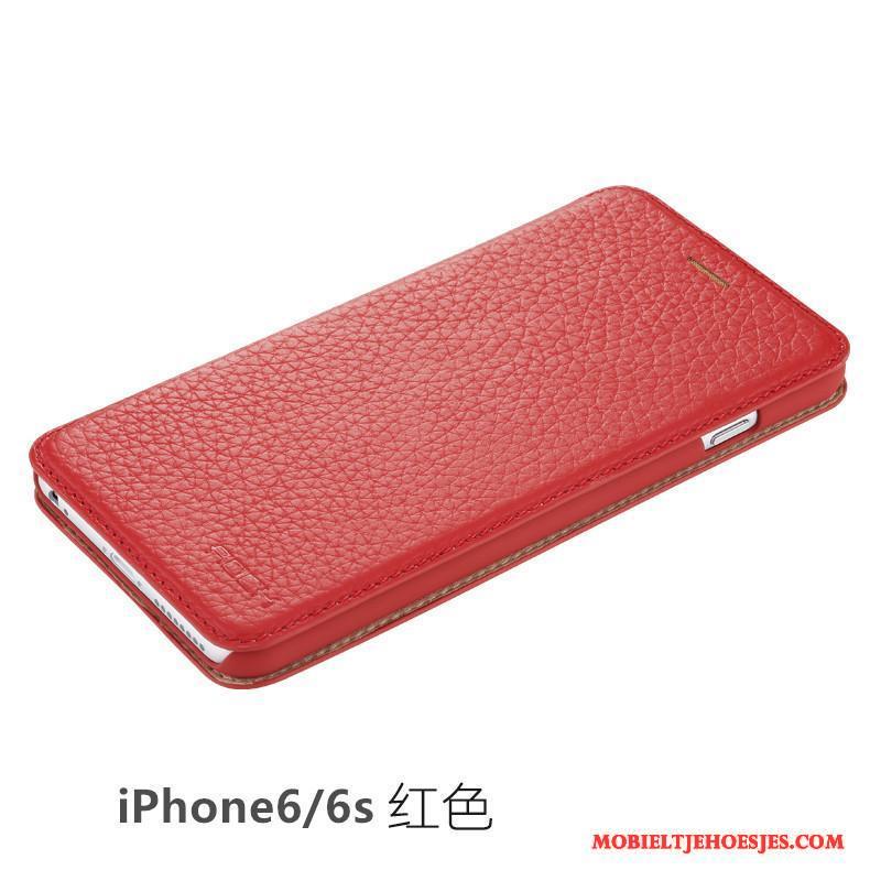 iPhone 6/6s Grijs Bescherming Hoesje Telefoon Leren Etui Folio Dun