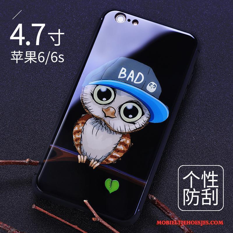 iPhone 6/6s Hard Anti-fall Hoes Bescherming Hoesje Zwart Achterklep