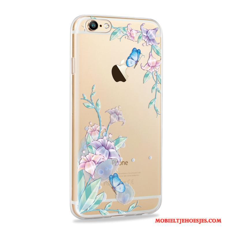 iPhone 6/6s Hoesje Anti-fall All Inclusive Siliconen Hoes Dun Purper Zacht