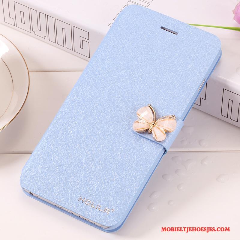 iPhone 6/6s Hoesje Clamshell Persoonlijk Hoes Leren Etui Blauw Scheppend Bescherming