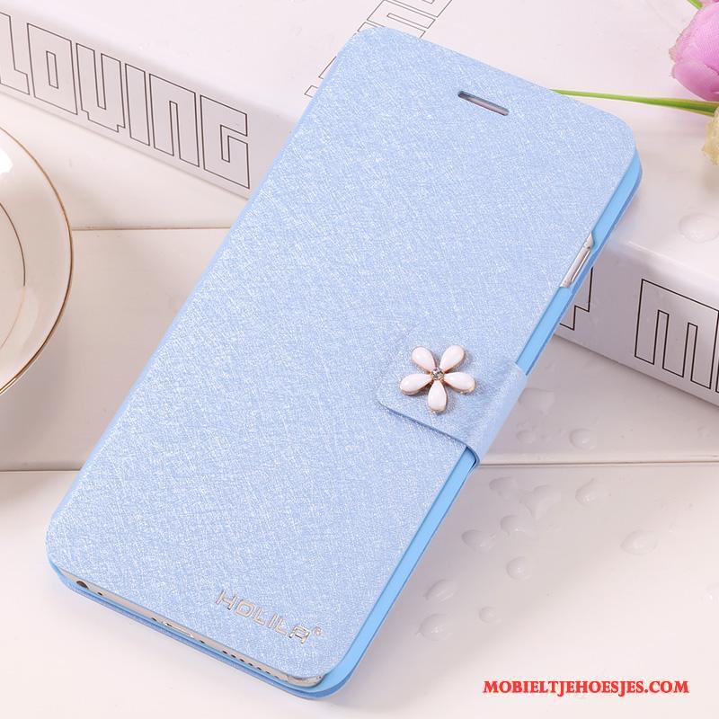 iPhone 6/6s Hoesje Clamshell Persoonlijk Hoes Leren Etui Blauw Scheppend Bescherming