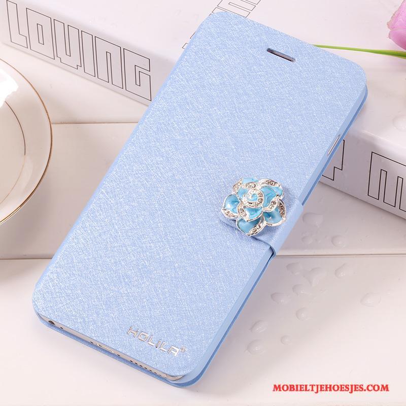 iPhone 6/6s Hoesje Clamshell Persoonlijk Hoes Leren Etui Blauw Scheppend Bescherming