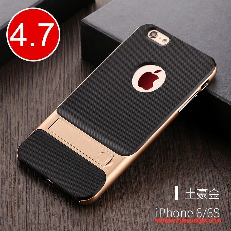 iPhone 6/6s Hoesje Doorzichtig Ondersteuning Nieuw Siliconen Schrobben Rose Goud Bescherming