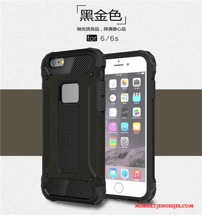 iPhone 6/6s Hoesje Metaal Siliconen Bescherming All Inclusive Hoes Zilver Gasbag