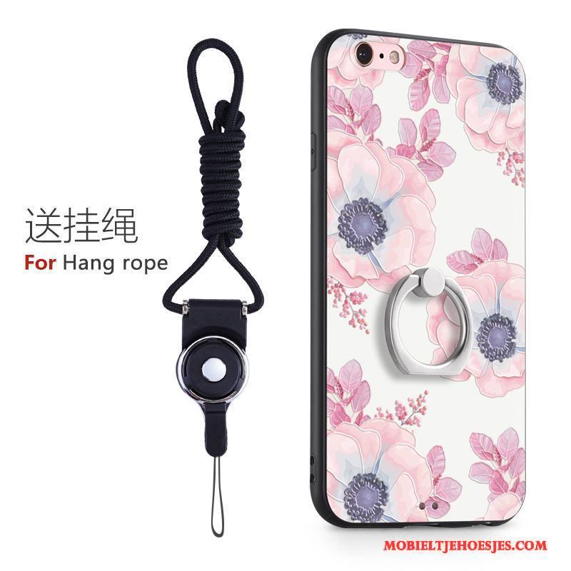 iPhone 6/6s Hoesje Ring Groen Roze Siliconen Hanger Hard All Inclusive