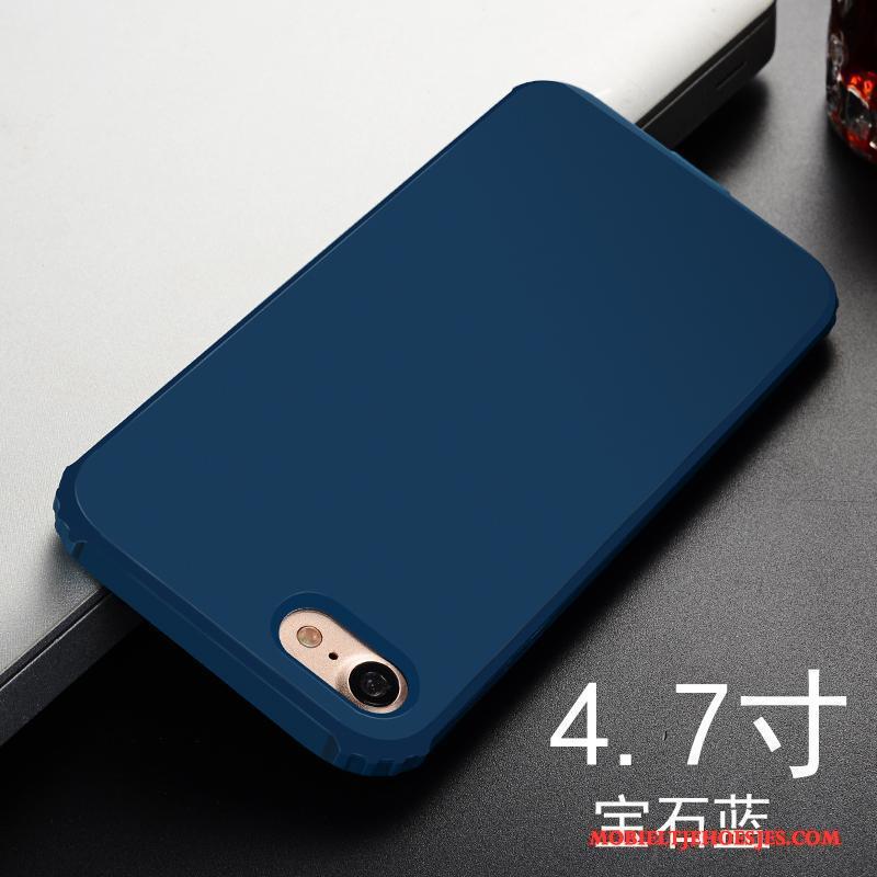 iPhone 6/6s Hoesje Telefoon Anti-fall All Inclusive Dun Blauw Schrobben Zacht