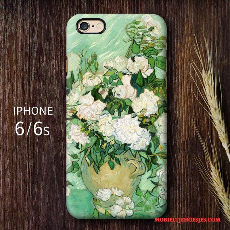 iPhone 6/6s Hoge Hoesje Telefoon Schrobben Geel Kunst Hard