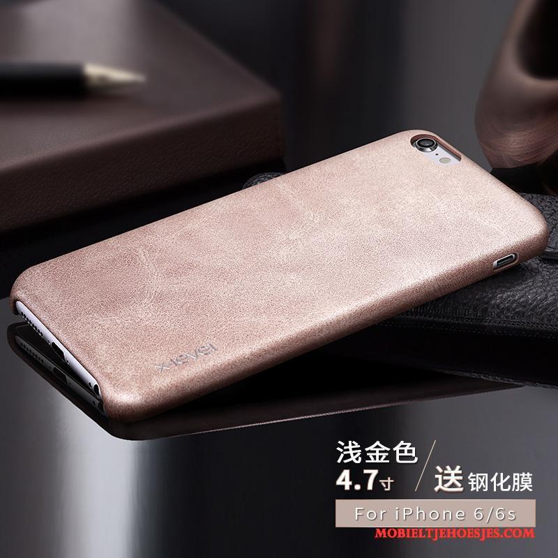 iPhone 6/6s Leer Anti-fall Hoes Bescherming Kaart Hoesje Telefoon