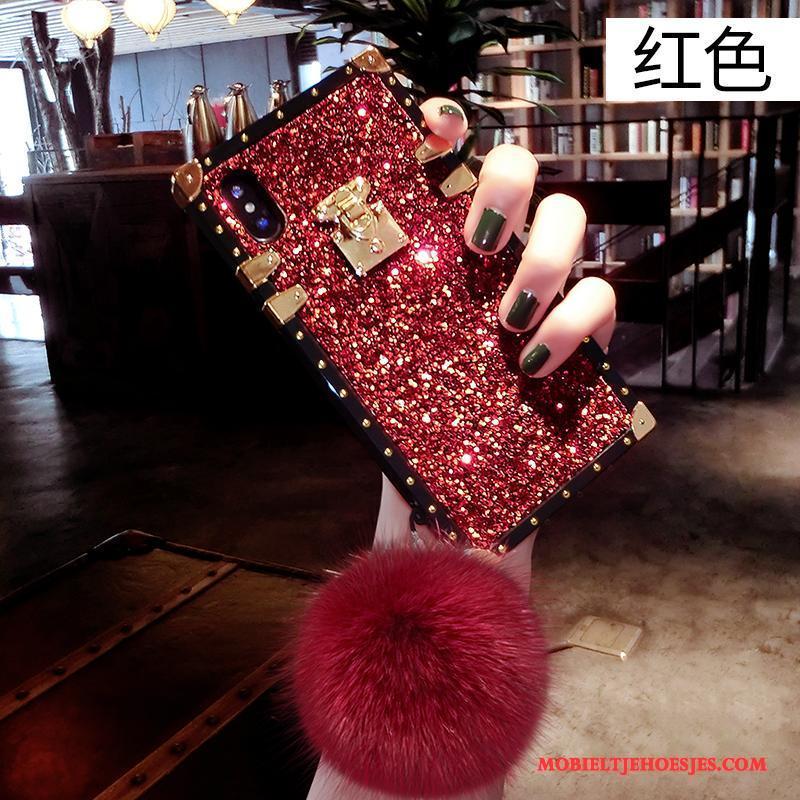 iPhone 6/6s Luxe Rood Trendy Merk Anti-fall Hoesje Telefoon Net Red Zwart