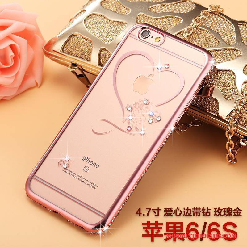 iPhone 6/6s Met Strass Nieuw All Inclusive Luxe Rose Goud Hoesje Telefoon Trendy Merk