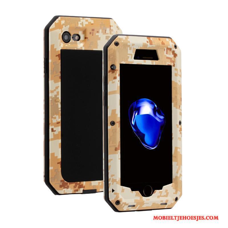 iPhone 6/6s Plus All Inclusive Hoes Hoesje Telefoon Bescherming Drie Verdedigingen Camouflage Siliconen