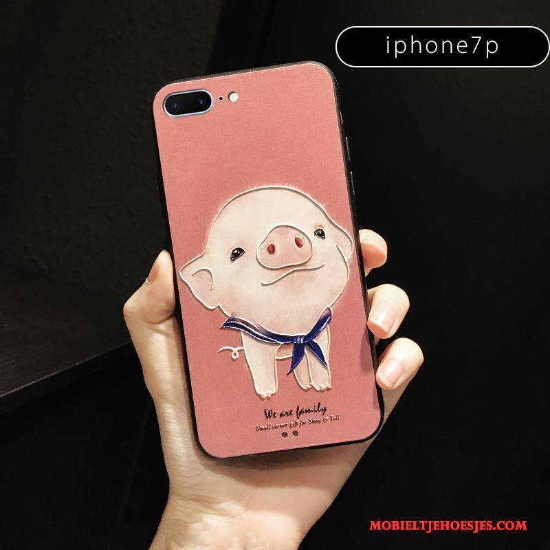 iPhone 6/6s Plus All Inclusive Roze Nieuw Hoesje Telefoon Zoet Reliëf Mooie