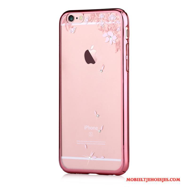 iPhone 6/6s Plus Bescherming Hoesje Telefoon Met Strass Goud Nieuw Hard