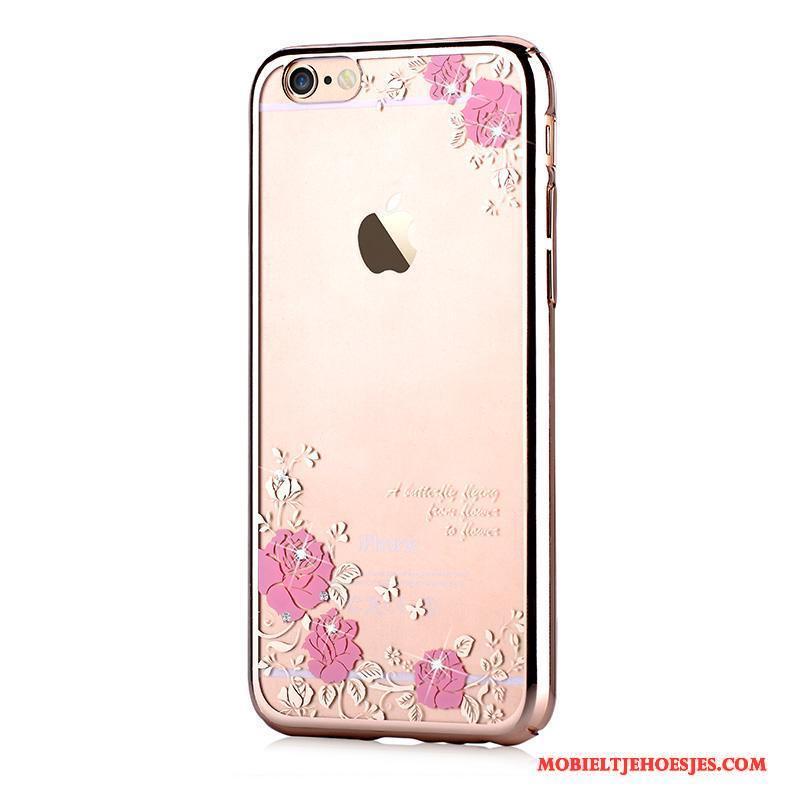 iPhone 6/6s Plus Bescherming Hoesje Telefoon Met Strass Goud Nieuw Hard