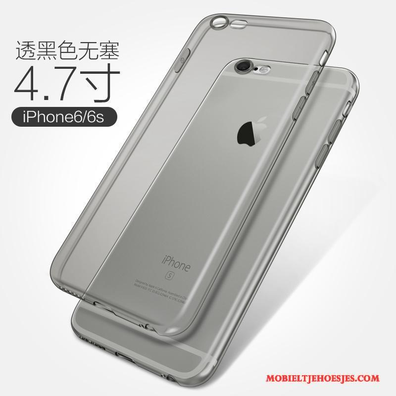 iPhone 6/6s Plus Doorzichtig Roze Zacht Bescherming Anti-fall Hoesje Telefoon Siliconen