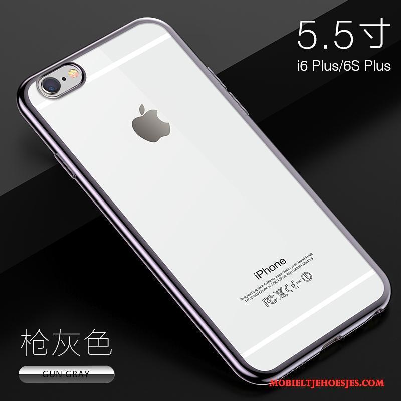 iPhone 6/6s Plus Dun Trend Anti-fall Hoes Doorzichtig Siliconen Hoesje Telefoon