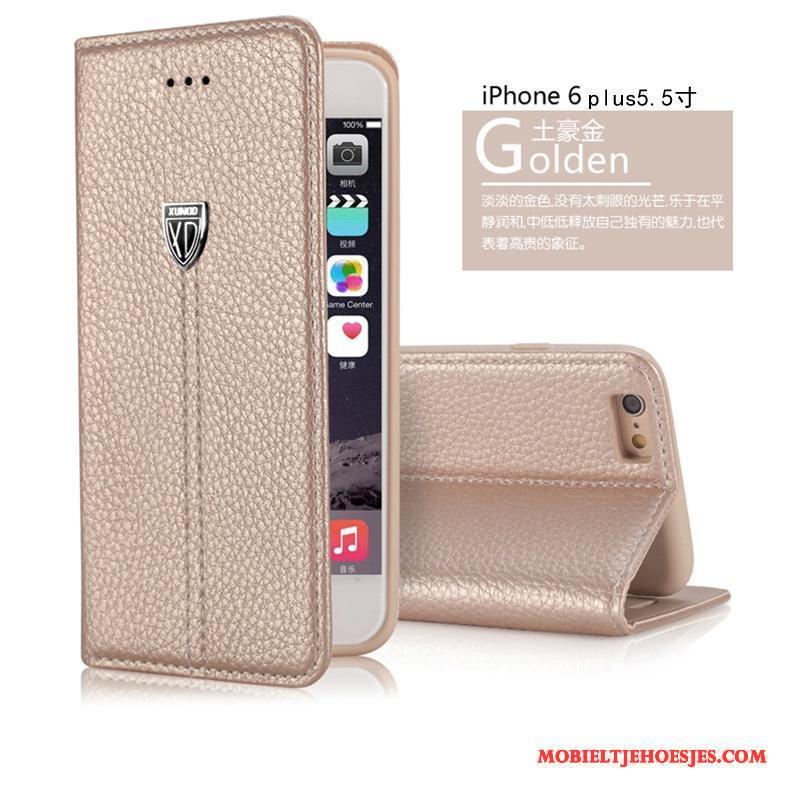 iPhone 6/6s Plus Echt Leer Bescherming Leren Etui Hoes Hoesje Telefoon