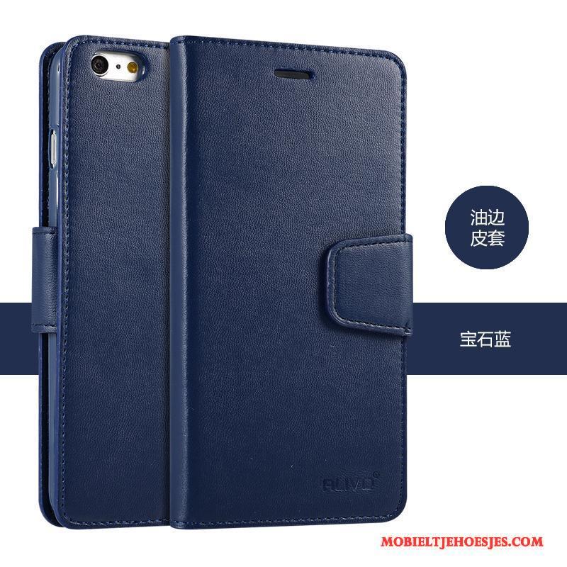 iPhone 6/6s Plus Folio Siliconen Hoesje Telefoon Anti-fall Bescherming Leren Etui Zacht