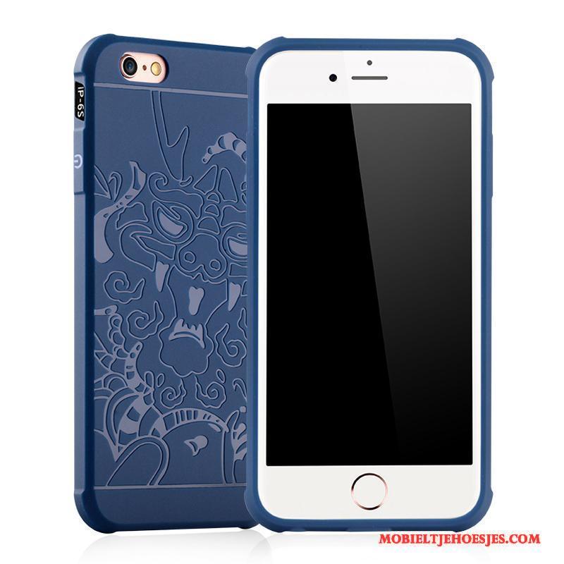 iPhone 6/6s Plus Hoes Blauw Bescherming All Inclusive Zacht Hoesje Telefoon Trend