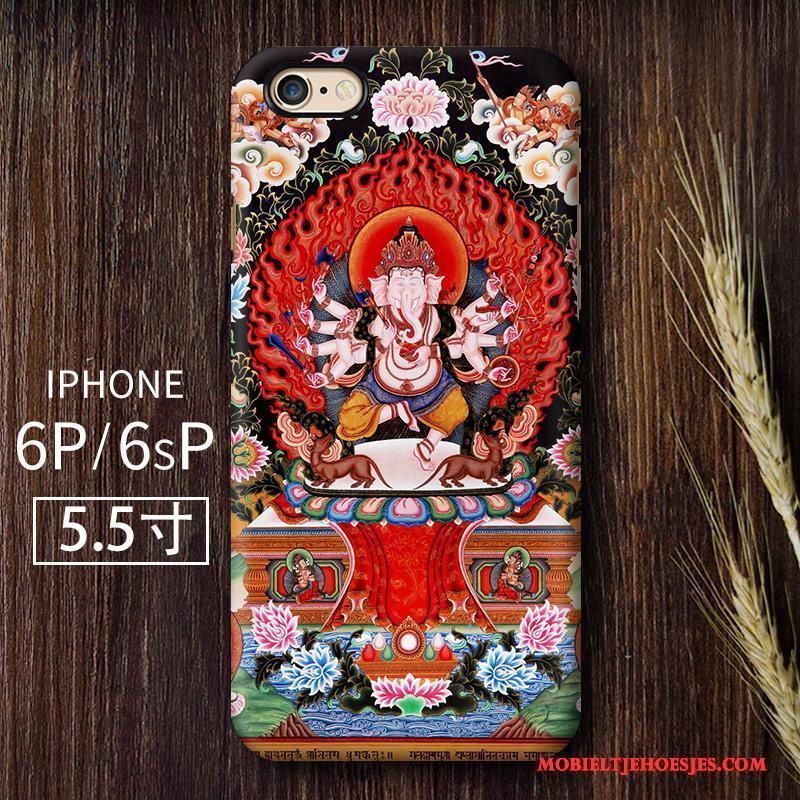 iPhone 6/6s Plus Hoesje Bescherming Mobiele Telefoon Telefoon Chinese Stijl Rood Dubbele