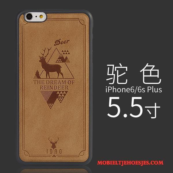 iPhone 6/6s Plus Hoesje Leren Etui Kwaliteit Hanger Trend Europa Leer Zacht