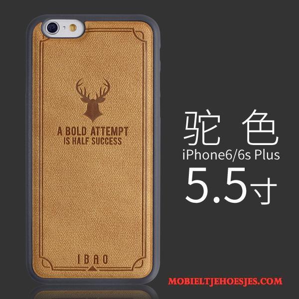 iPhone 6/6s Plus Hoesje Leren Etui Kwaliteit Hanger Trend Europa Leer Zacht