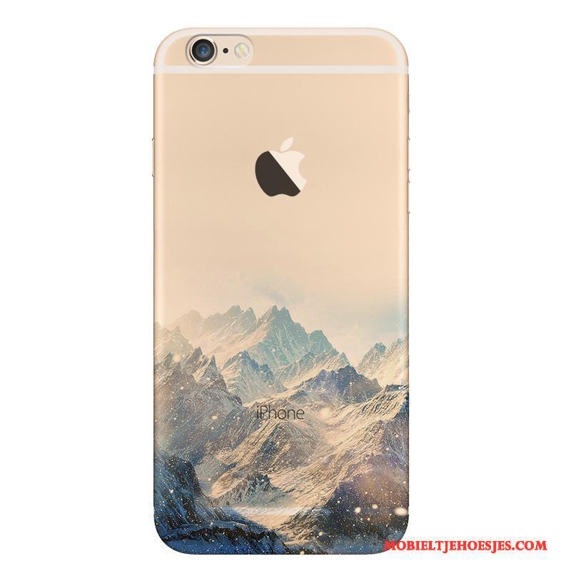 iPhone 6/6s Plus Hoesje Siliconen Blauw Trend Doorzichtig Anti-fall Landschap Persoonlijk