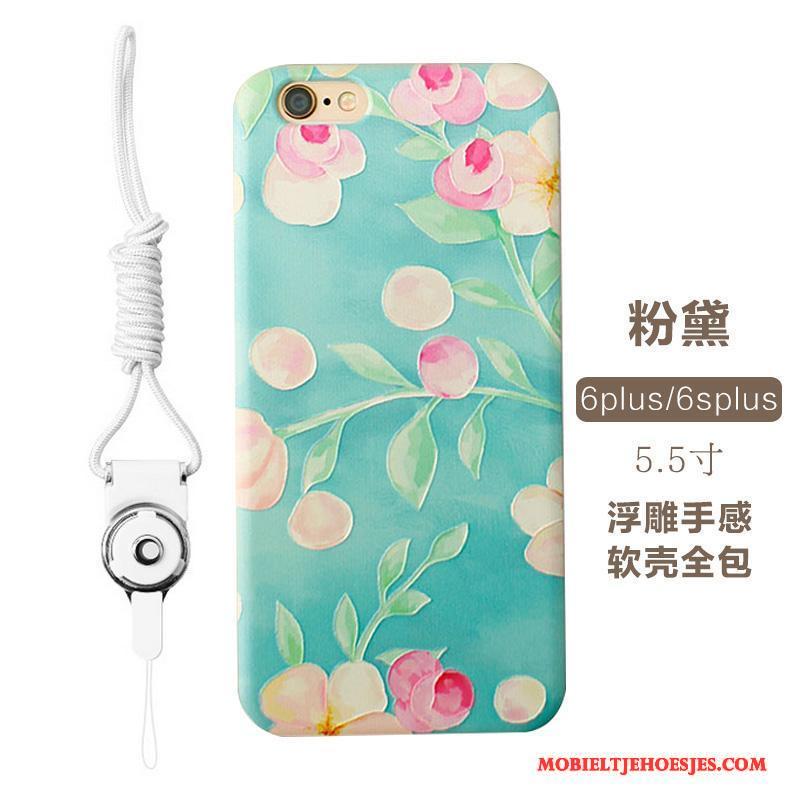 iPhone 6/6s Plus Hoesje Telefoon Bloemen Trendy Merk Zacht Anti-fall Reliëf All Inclusive