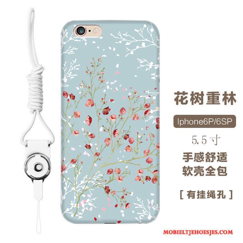 iPhone 6/6s Plus Hoesje Telefoon Bloemen Trendy Merk Zacht Anti-fall Reliëf All Inclusive