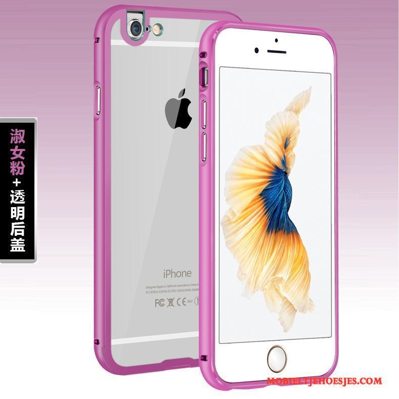 iPhone 6/6s Plus Hoesje Telefoon Omlijsting Purper Metaal