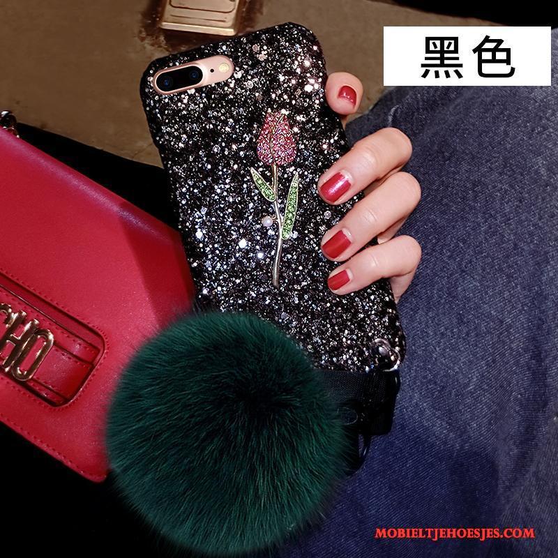 iPhone 6/6s Plus Hoesje Telefoon Pompom Anti-fall Rood Roze Hard Hanger