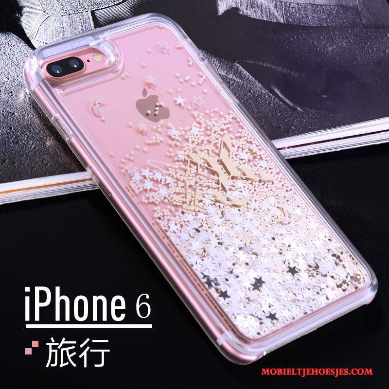 iPhone 6/6s Plus Hoesje Telefoon Roze Vloeistof Persoonlijk Stromen Drijfzand Nieuw