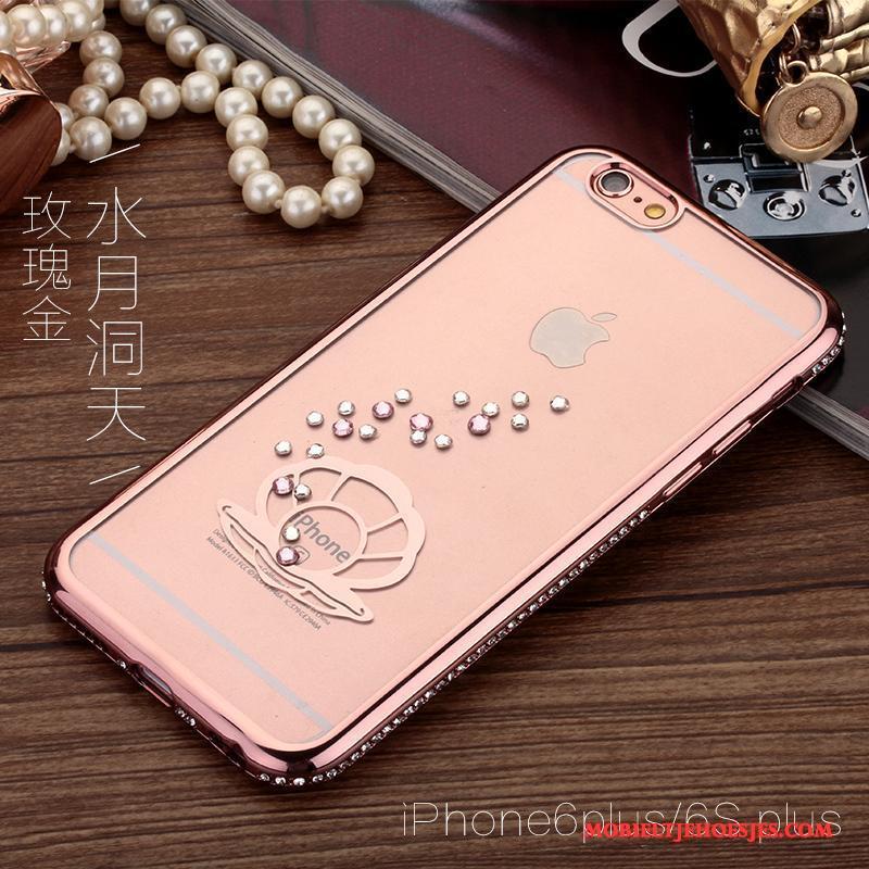 iPhone 6/6s Plus Hoesje Telefoon Trend Hanger Rose Goud Met Strass