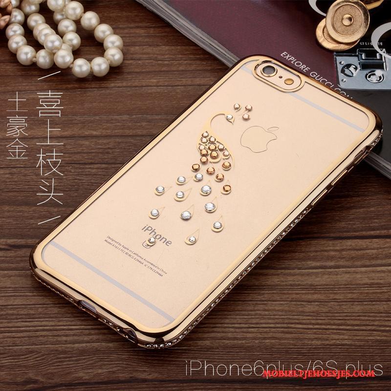 iPhone 6/6s Plus Hoesje Telefoon Trend Hanger Rose Goud Met Strass