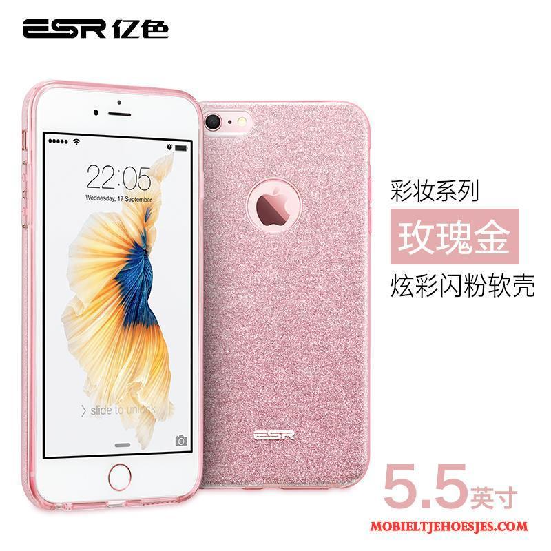 iPhone 6/6s Plus Hoesje Telefoon Zilver Net Red Zacht Siliconen Nieuw Trendy Merk