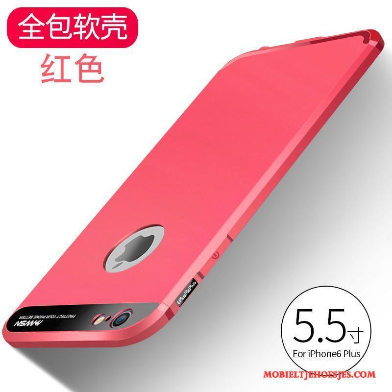 iPhone 6/6s Plus Hoesje Telefoon Zwart Anti-fall Rood All Inclusive Zacht Trend