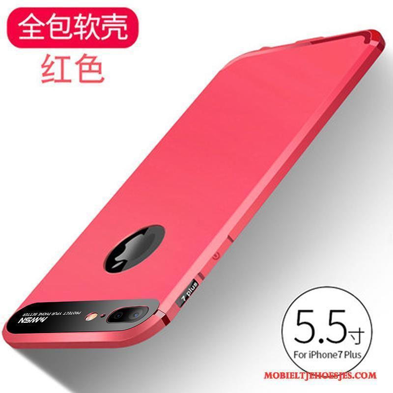 iPhone 6/6s Plus Hoesje Telefoon Zwart Anti-fall Rood All Inclusive Zacht Trend